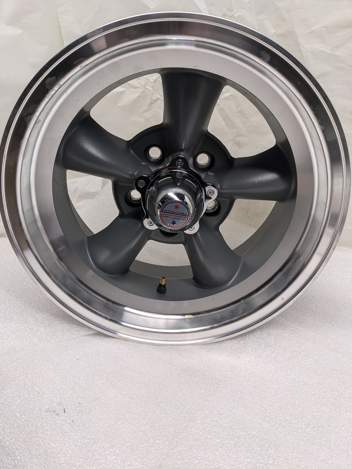 AMERICAN RACING VN105 TORQ THRUST D 15X7 5X114.3 -6ET 83.06 SATIN BLACK MACHINED LIP WHEEL