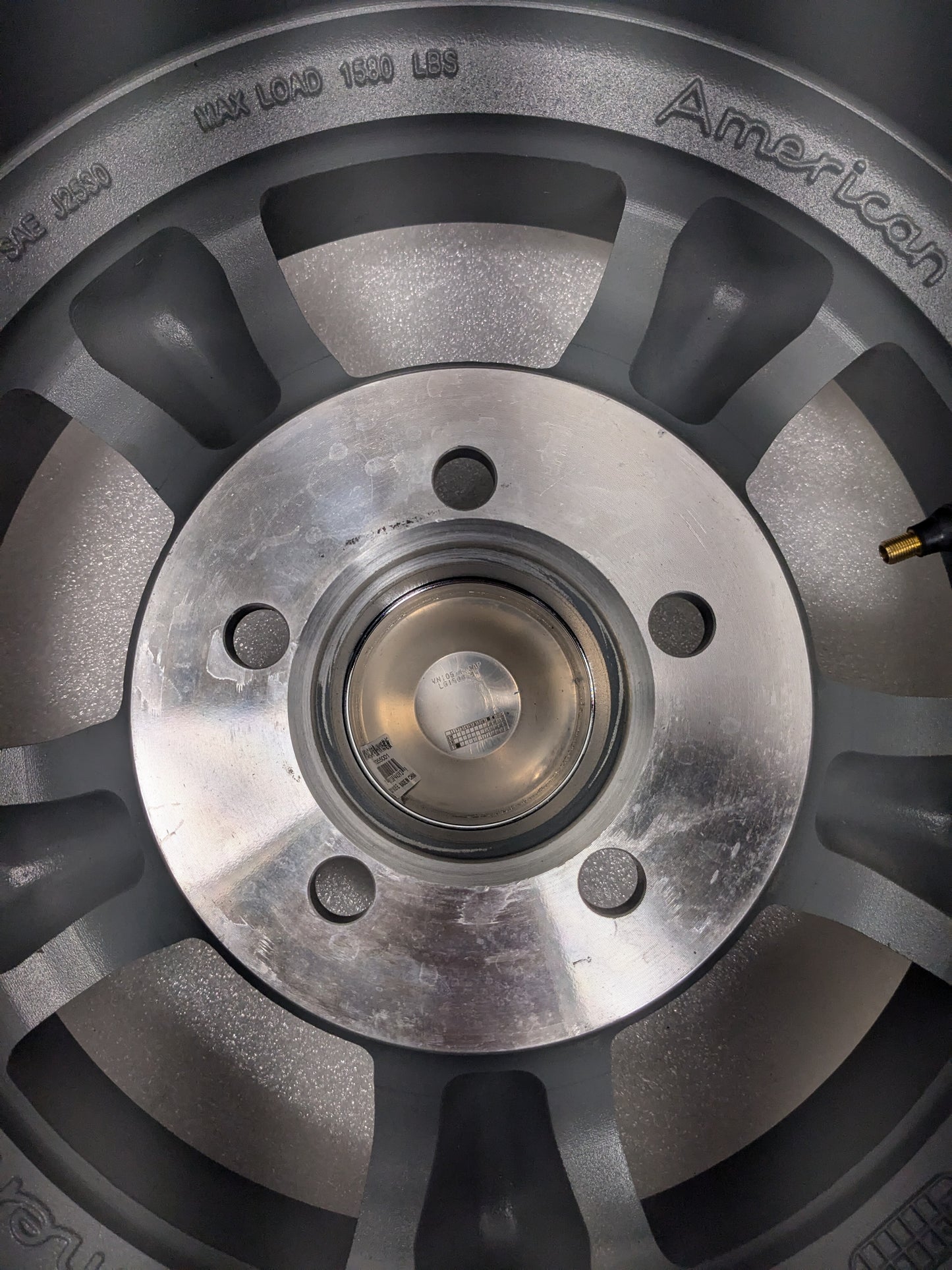 AMERICAN RACING VN105 TORQ THRUST D 15X7 5X114.3 -6ET 83.06 SATIN BLACK MACHINED LIP WHEEL