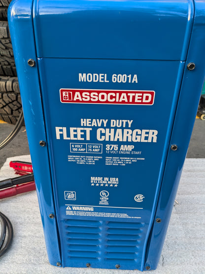 6001A 6/12V 100/75 AMP CONTINUOUS CHARGE 375 AMP CRANK ASSIST CHARGER W/WHEELS