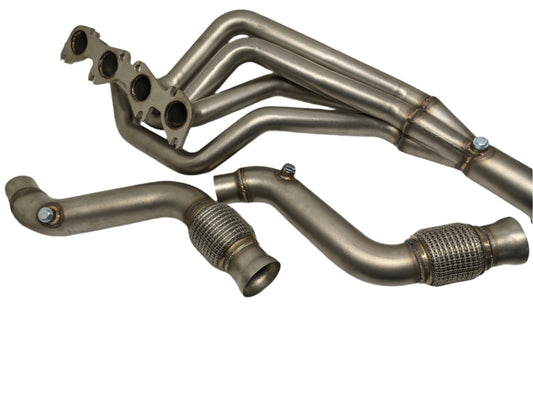 STAINLESS STEEL LONGTUBE HEADERS EXHAUST AND DOWNPIPES SET FOR MUSTANG