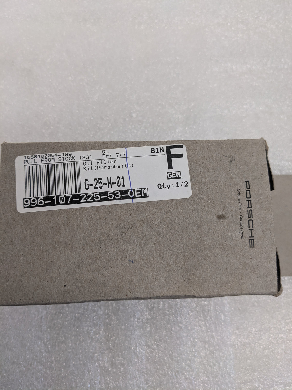 Porsche 996 107 225 53, Engine Oil Filter