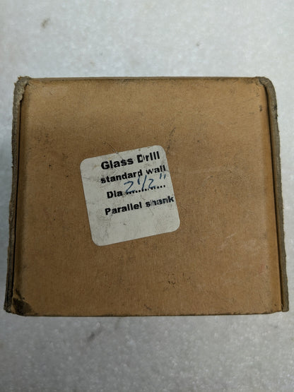 CRL GLASS DRILL DIA 2.5" PARALLEL SHANK STANDARD WALL 378438 DCD SERIES DELUXE DIAMOND DRILLS