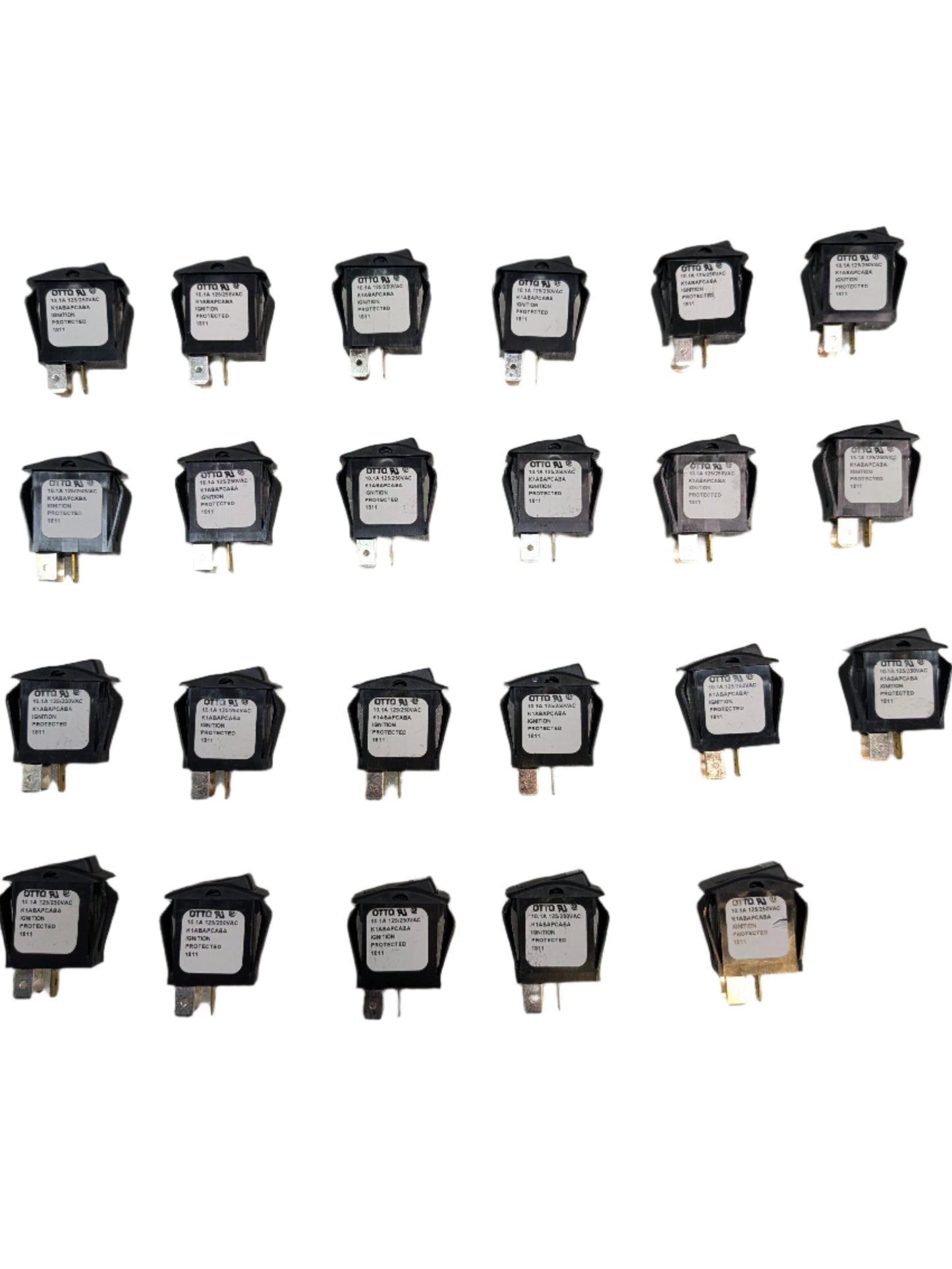 23 OTTO K1ABAPCABA ILLUMINATED ROCKER SWITCH GREEN INDICATOR