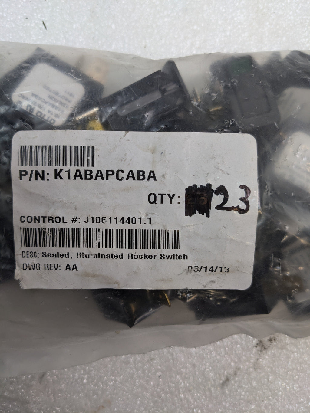 23 OTTO K1ABAPCABA ILLUMINATED ROCKER SWITCH GREEN INDICATOR