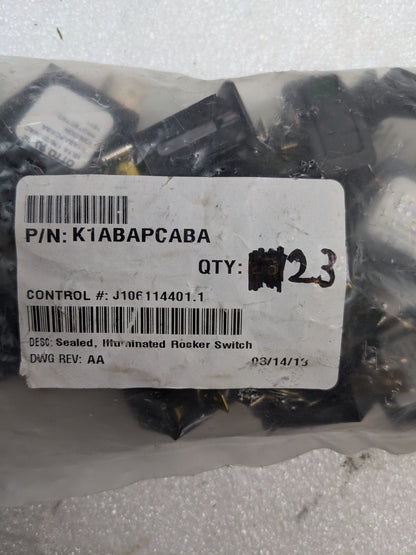 23 OTTO K1ABAPCABA ILLUMINATED ROCKER SWITCH GREEN INDICATOR