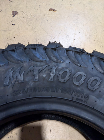 ZEETEX MT1000 BSW LT 235 75 15 104/101Q 6PLY MUD TERRAIN TIRE 1200053897