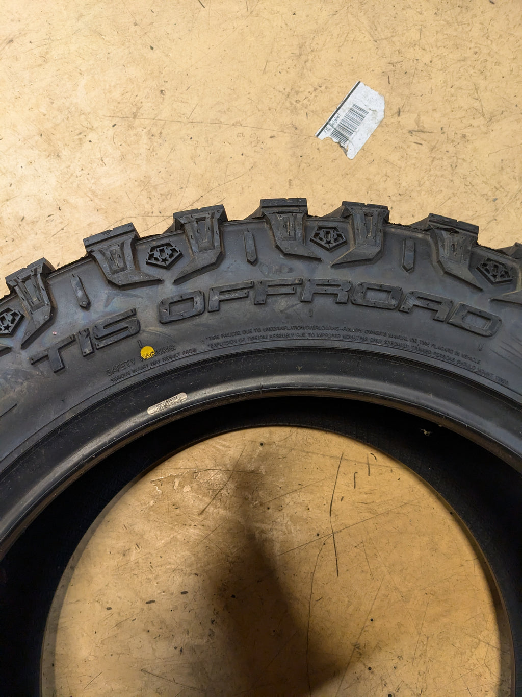 HERCULES TIS OFFROAD TT1 33 12.50 20 LT 119Q F MUD TERRAIN TIRE 98528