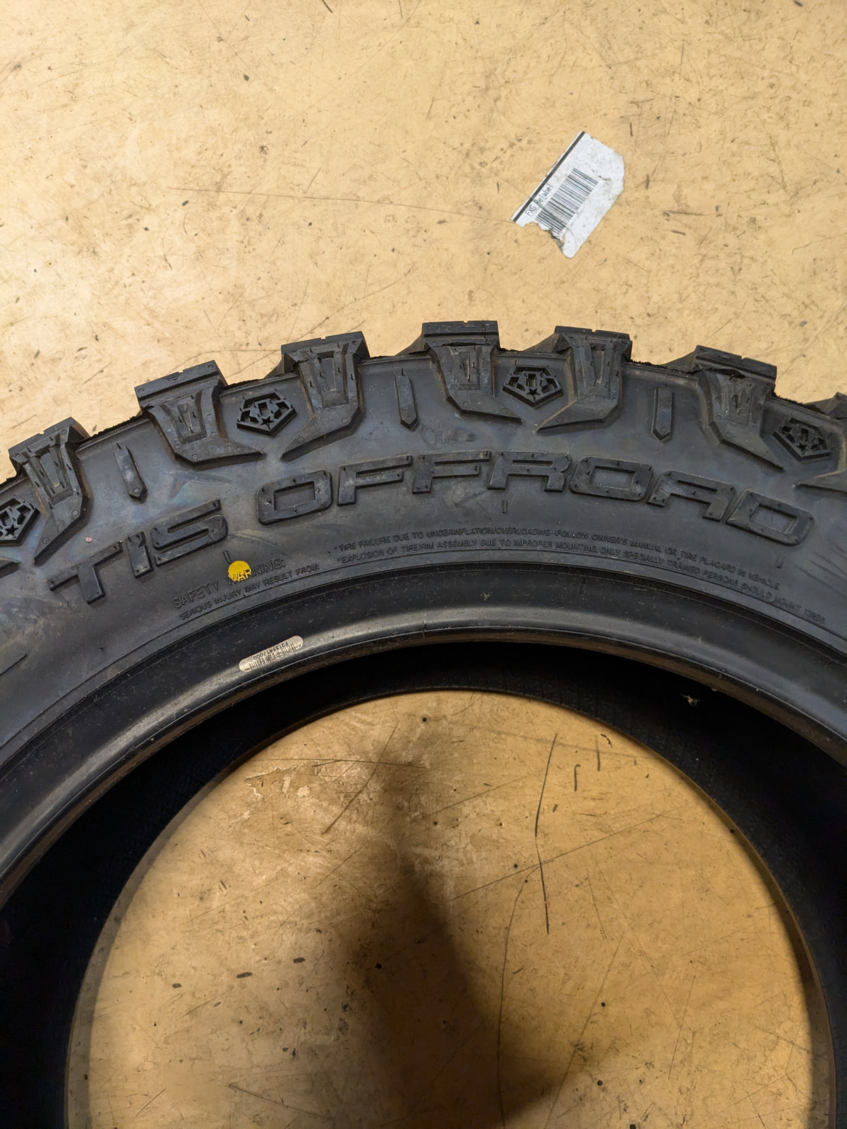 HERCULES TIS OFFROAD TT1 33 12.50 20 LT 119Q F MUD TERRAIN TIRE 98528