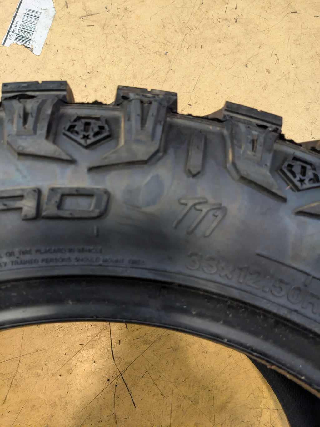 HERCULES TIS OFFROAD TT1 33 12.50 20 LT 119Q F MUD TERRAIN TIRE 98528