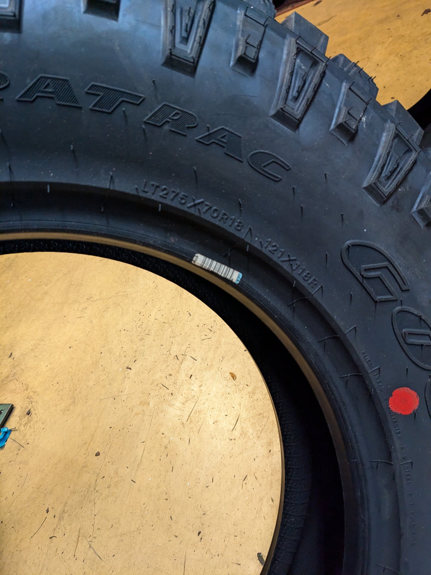 2 GOODYEAR WRANGLER DURATRAC BSW LT 275 70 18 121/118R LRD 8PLY TIRES 312068027