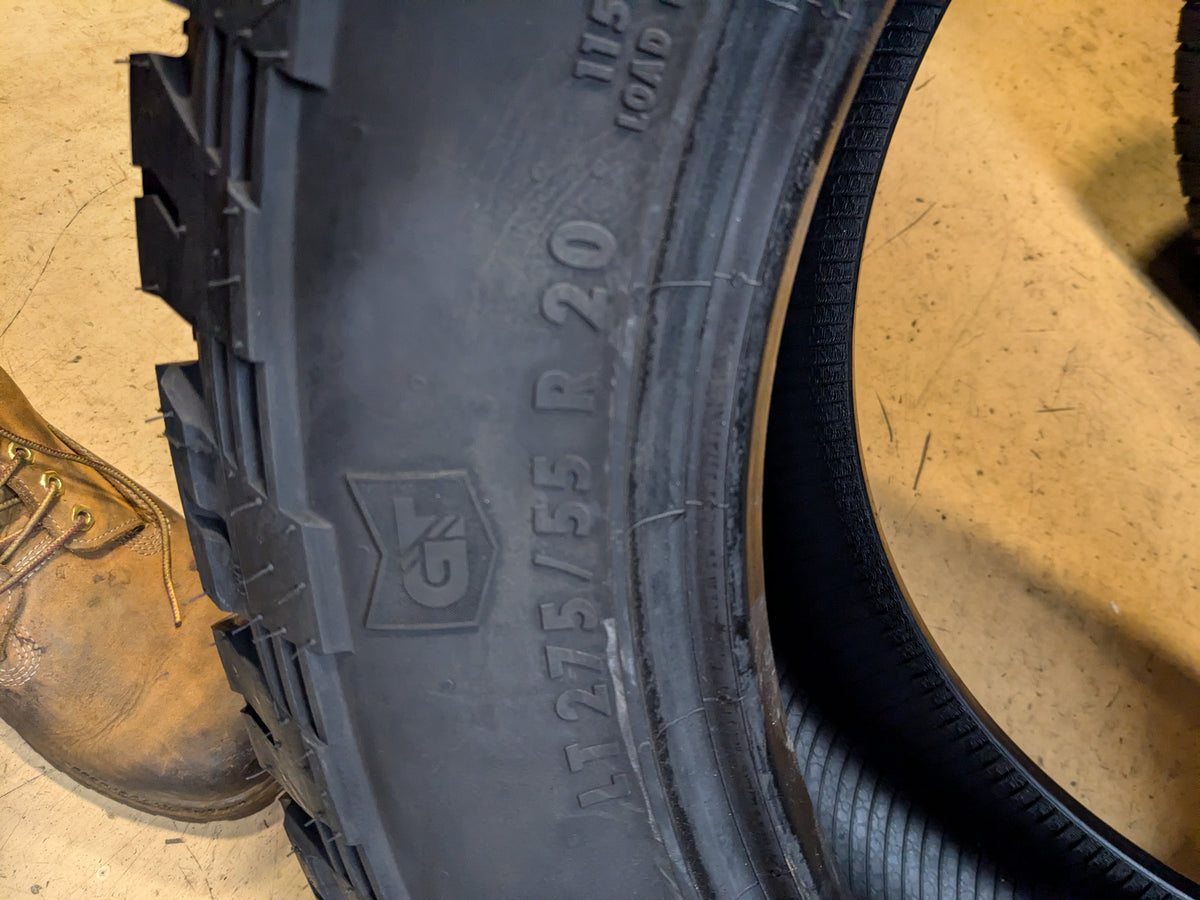2 GENERAL GRABBER A/T X BSW LT 275 55 20 115/112T LRD 8PLY ALL TERRAIN TIRE 04508180000
