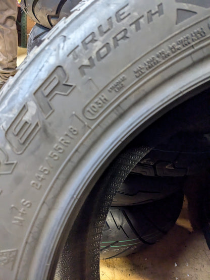 2 NEW OLD STOCK COOPER DISCOVERER TURE NORTH P 245 55 18 103H SL TIRE 90000033365 WINTER