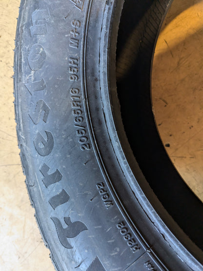 4 FIRESTONE WEATHERGRIP BSW P 205 65 16 95H ALL WEATHER TIRE 004415
