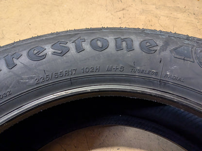 4 FIRESTONE DESTINATION LE3 BSW P 225 65 17 102H ALL SEASON TIRE 005359