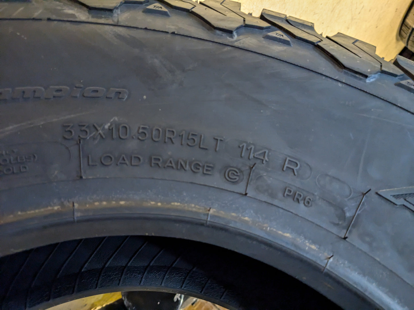 BFGOODRICH ALL-TERRAIN T/A KO2 RWL LT 33 10.5 15 114R 6PLY TIRE 11548
