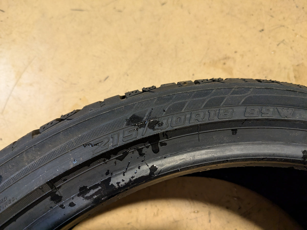 2 NEW YOKOHAMA ADVAN SPORT AS PLUS 215 40 18 89W XL TIRES 110140627