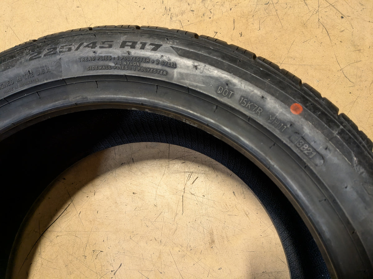 2 BFGOODRICH ADVANTAGE CONTROL BSW P 225 45 17 91H ALL SEASON TIRE 40475