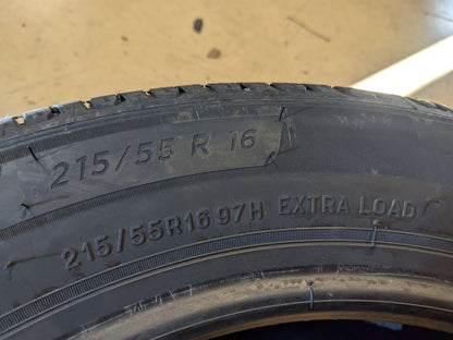 2 MICHELIN DEFENDER2 BSW P 215 55 16 97H XL ALL SEASON TIRE 12060
