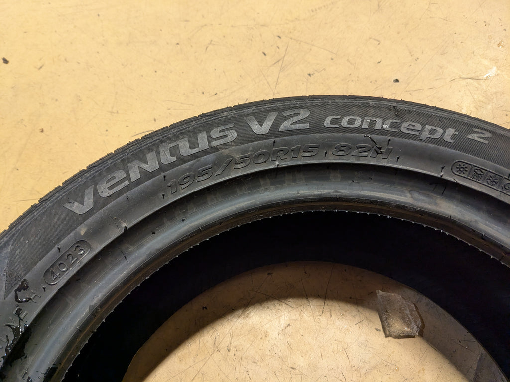 HANKOOK VENTUS V2 CONCEPT2 (H457) BSW P 195 50 15 82H SL UHP TIRE 1014361