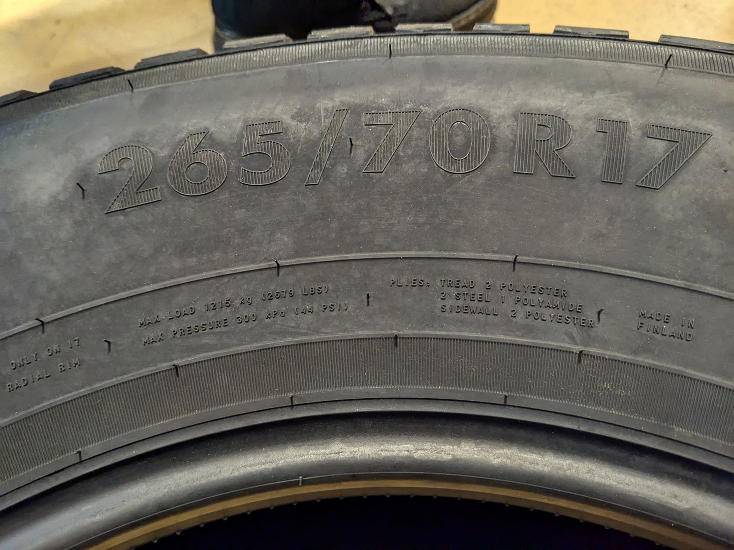 4 NOKIAN NORDMAN NORTH 9 SUV STUDDED BSW P 265 70 17 115T WINTER TIRE TS32823