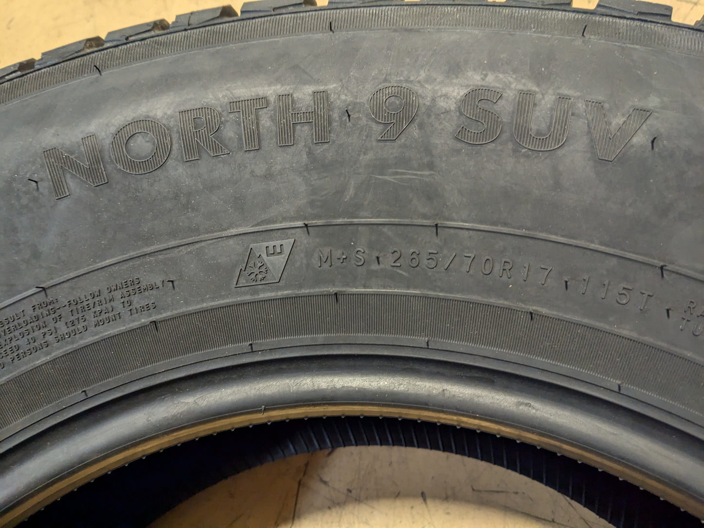 4 NOKIAN NORDMAN NORTH 9 SUV STUDDED BSW P 265 70 17 115T WINTER TIRE TS32823