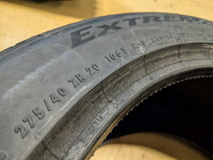 2 CONTINENTAL EXTREME CONTACT DWS06 + BSW P 275 40 20 106Y XL UHP TIRE 1557343