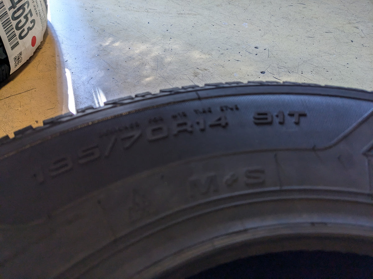 NOS GOODYEAR ULTRA GRIP WINTER BSW P 195 70 14 91T SL WINTER TIRE 766736355