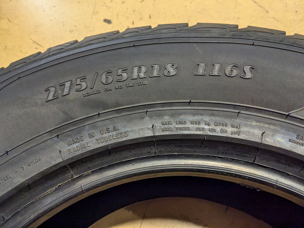 GOODYEAR WINTER COMMAND BSW P 275 65 18 116S SL WINTER TIRE 132248788