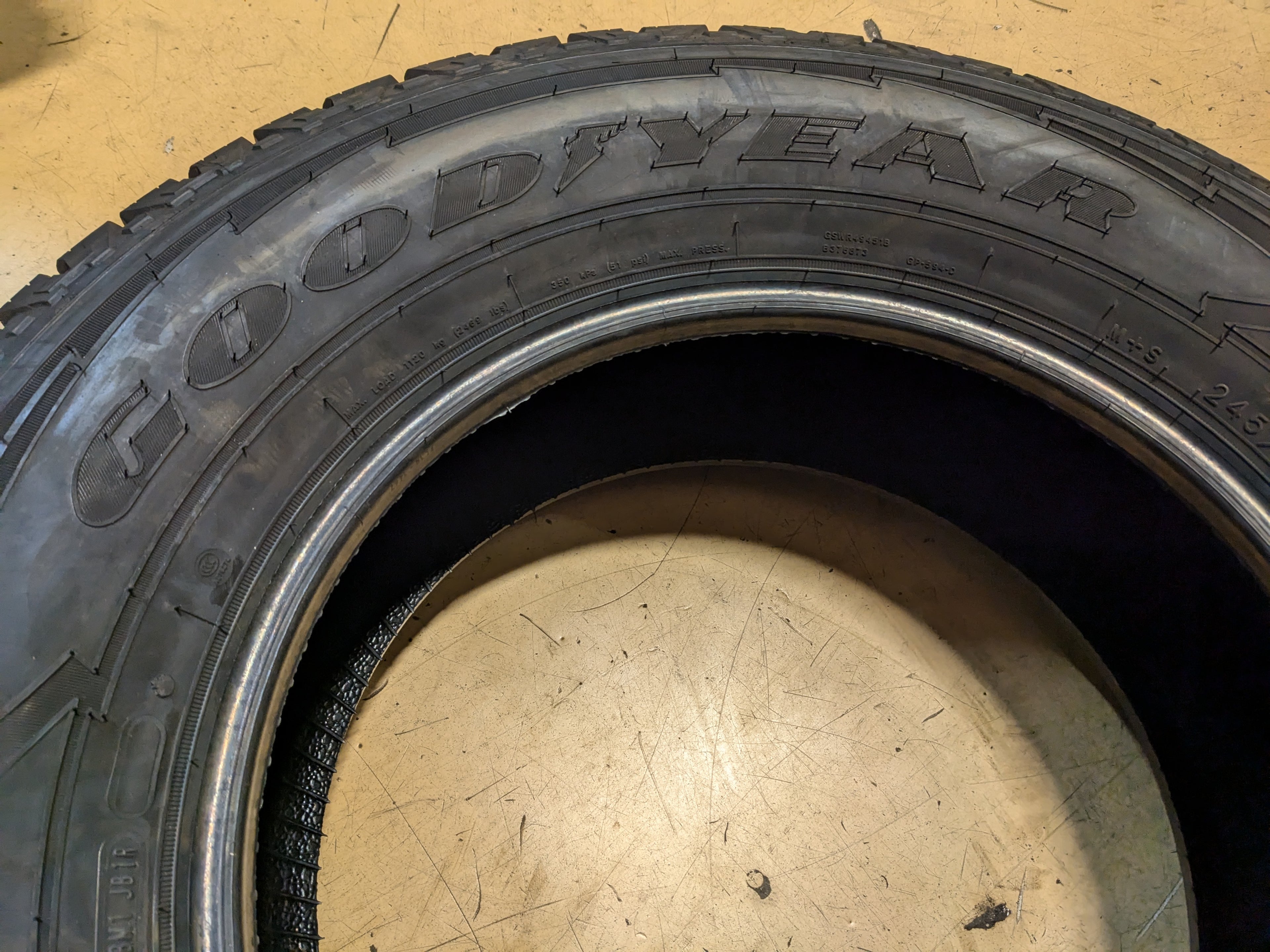 (KSL ONLY) 4 GOODYEAR WRANGLER ALL-TERRAIN ADVENTURE BSW P 245 75 17 112T TIRE 758177707