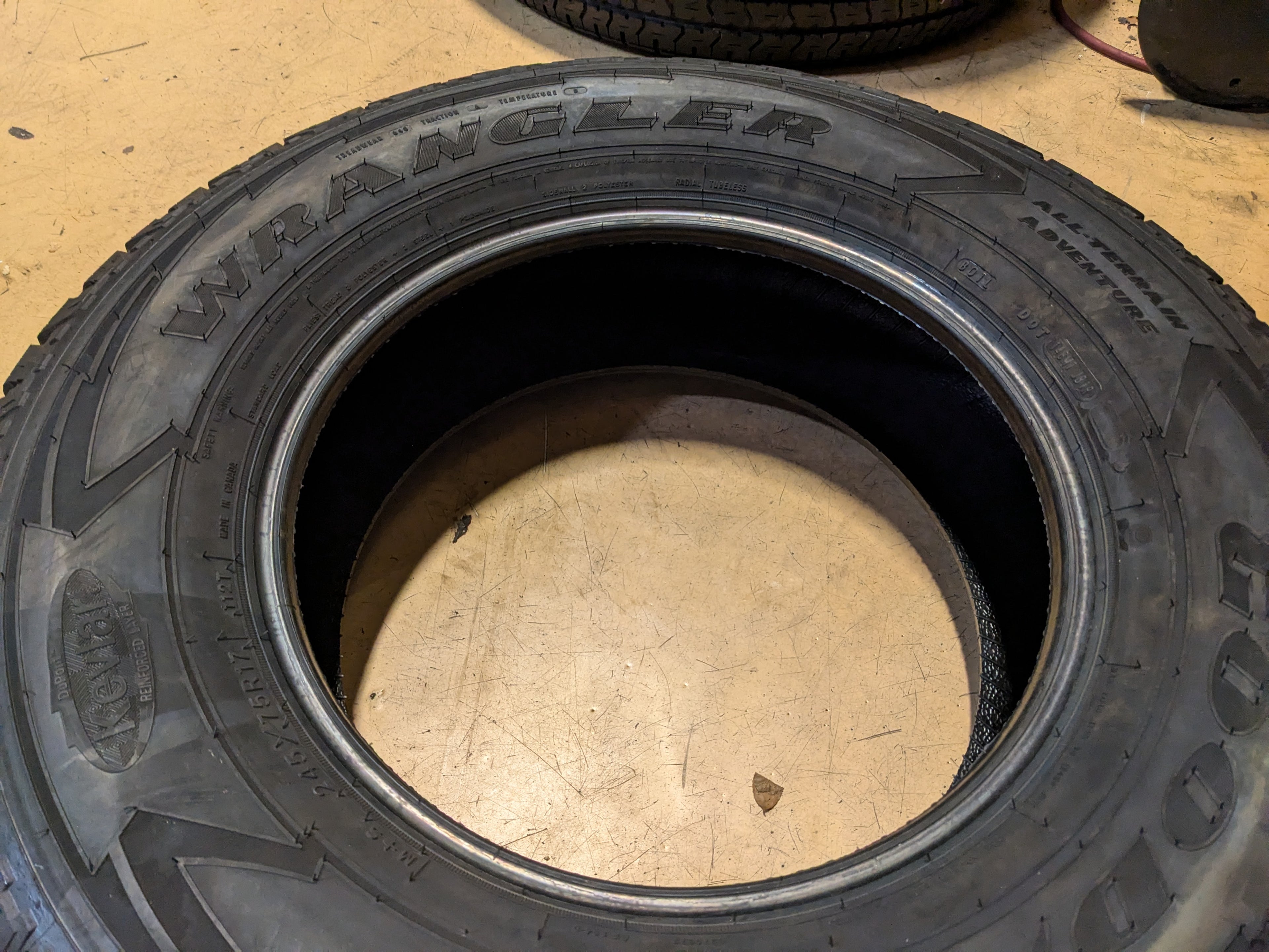 (KSL ONLY) 4 GOODYEAR WRANGLER ALL-TERRAIN ADVENTURE BSW P 245 75 17 112T TIRE 758177707