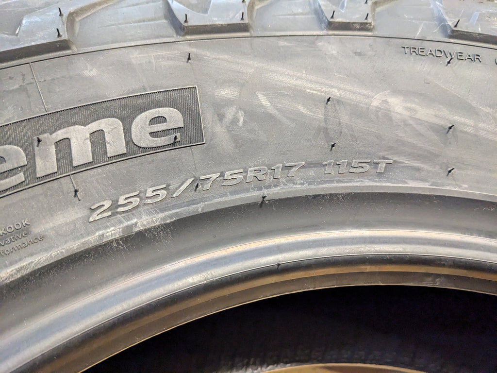 HANKOOK  DYNAPRO AT2 XTREME BSW P 255 75 17 115T SL ALL TERRAIN TIRE 1029791