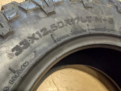 2 FURY COUNTRY HUNTER M/T II LT 33 12.50 17 120Q E MUD TIRE FCHII33125017A
