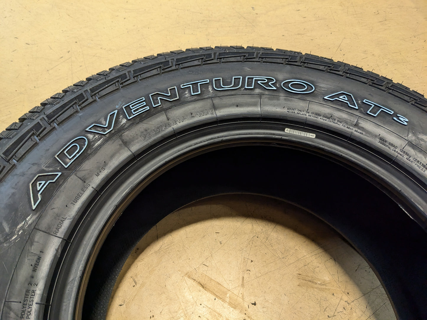 2 GT RADIAL ADVENTURO AT3 OWL P 285 70 17 117T SL ALL TERRAIN TIRES AS091