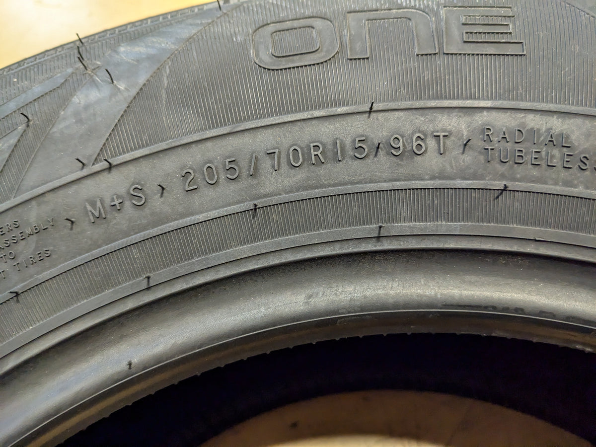 2 NOKIAN ONE BSW P 205 70 15 96T ALL SEASON TIRE T431338