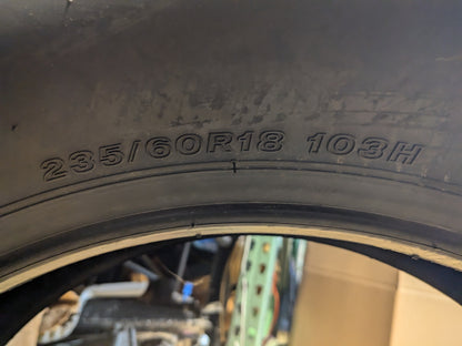 BRIDGESTONE ALENZA SPORT A/S BSW P 235 60 18 103H SL UHP ALL SEASON TIRE 012427