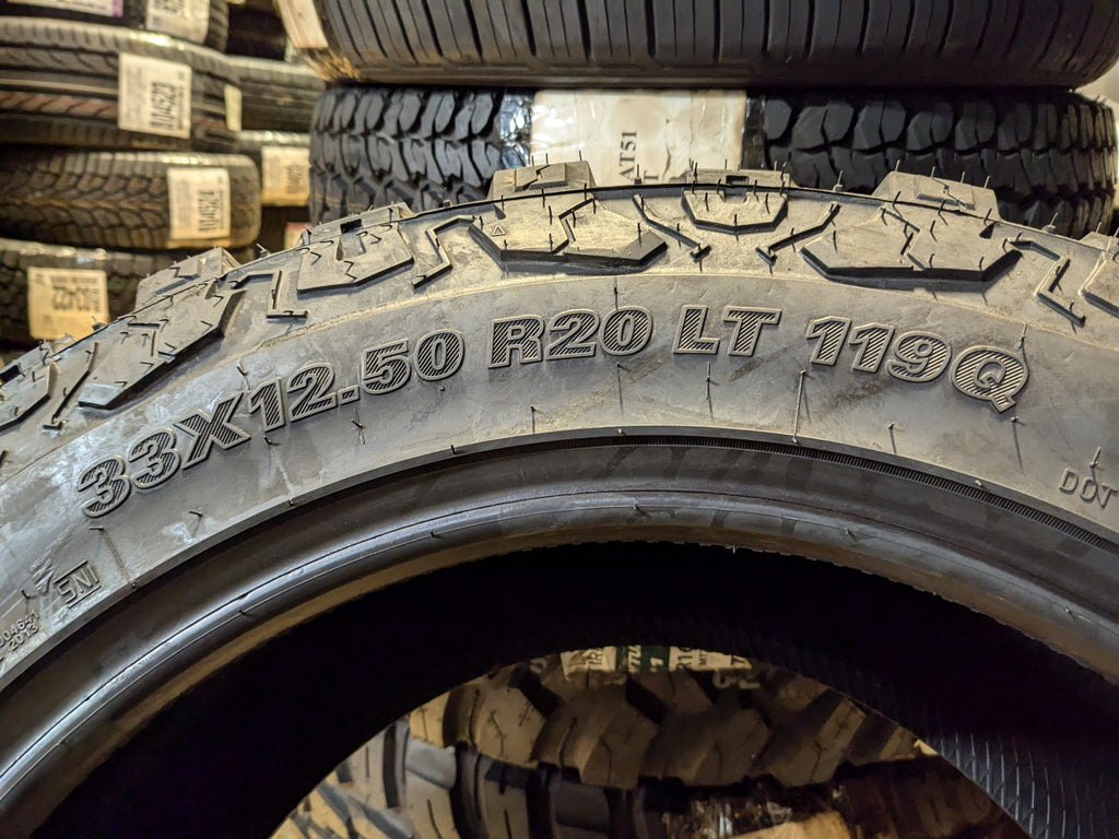 KUMHO ROAD VENTURE MT71 BSW LT 33 12.50 20LT 119Q F MUD TERRAIN TIRE 2262523