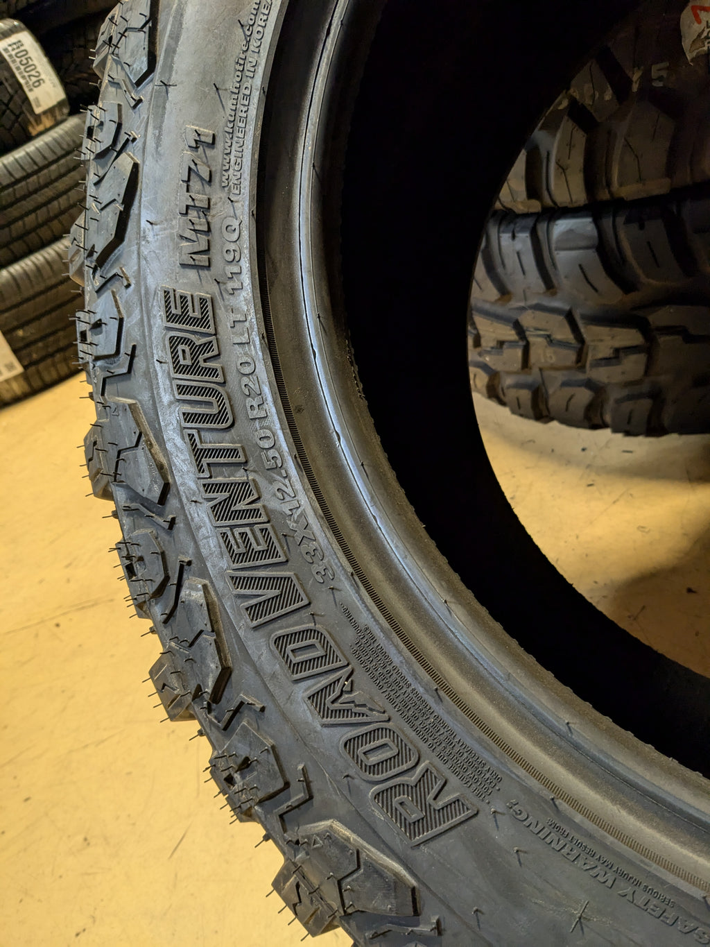 KUMHO ROAD VENTURE MT71 BSW LT 33 12.50 20LT 119Q F MUD TERRAIN TIRE 2262523