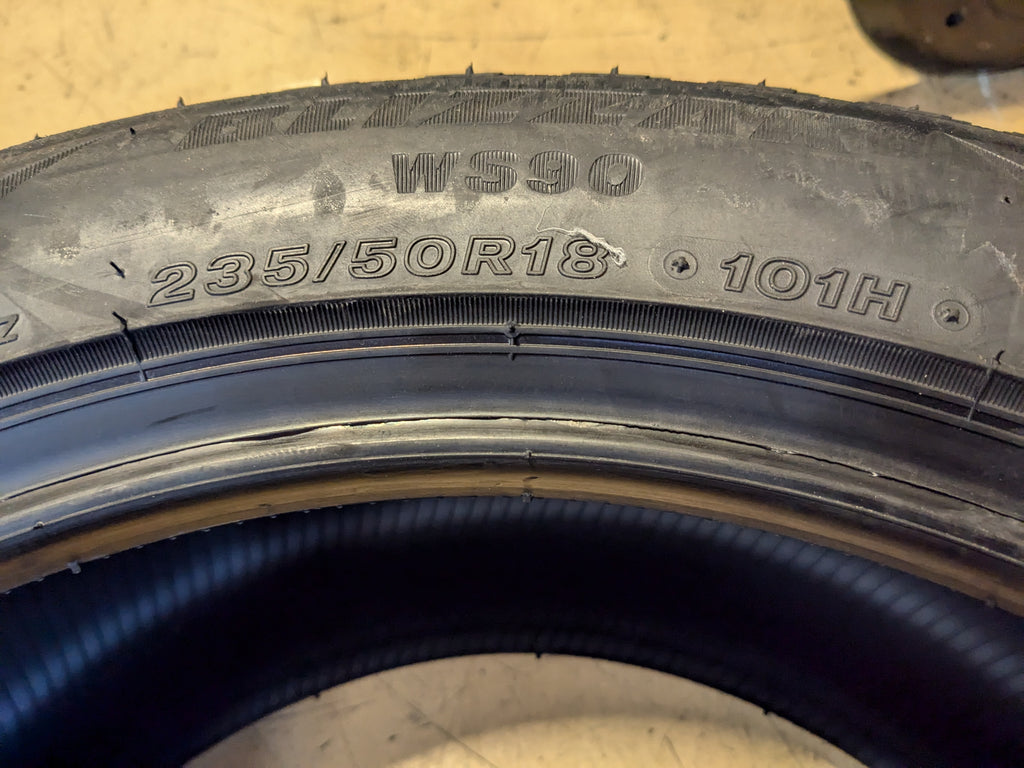 BRIDGESTONE BLIZZAK WS90 BSW P 235 50 18 101H XL WINTER TIRE 001117