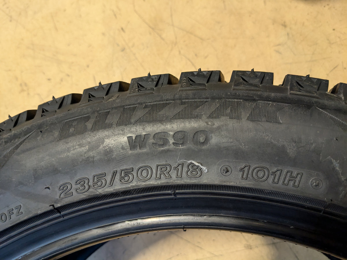 BRIDGESTONE BLIZZAK WS90 BSW P 235 50 18 101H XL WINTER TIRE 001117