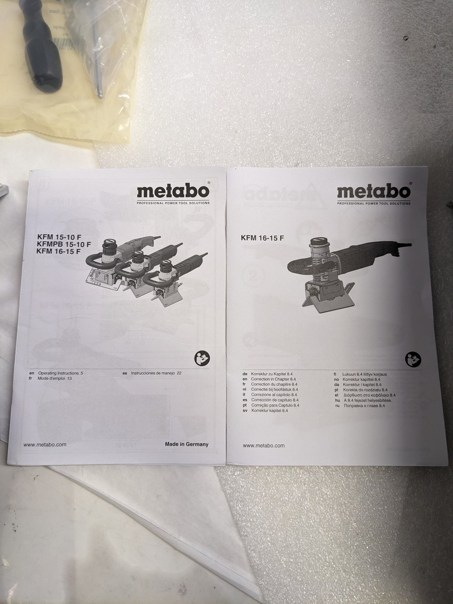 METABO KFM 16-15 F BEVELLING TOOL FOR METAL 1600W NEW R27