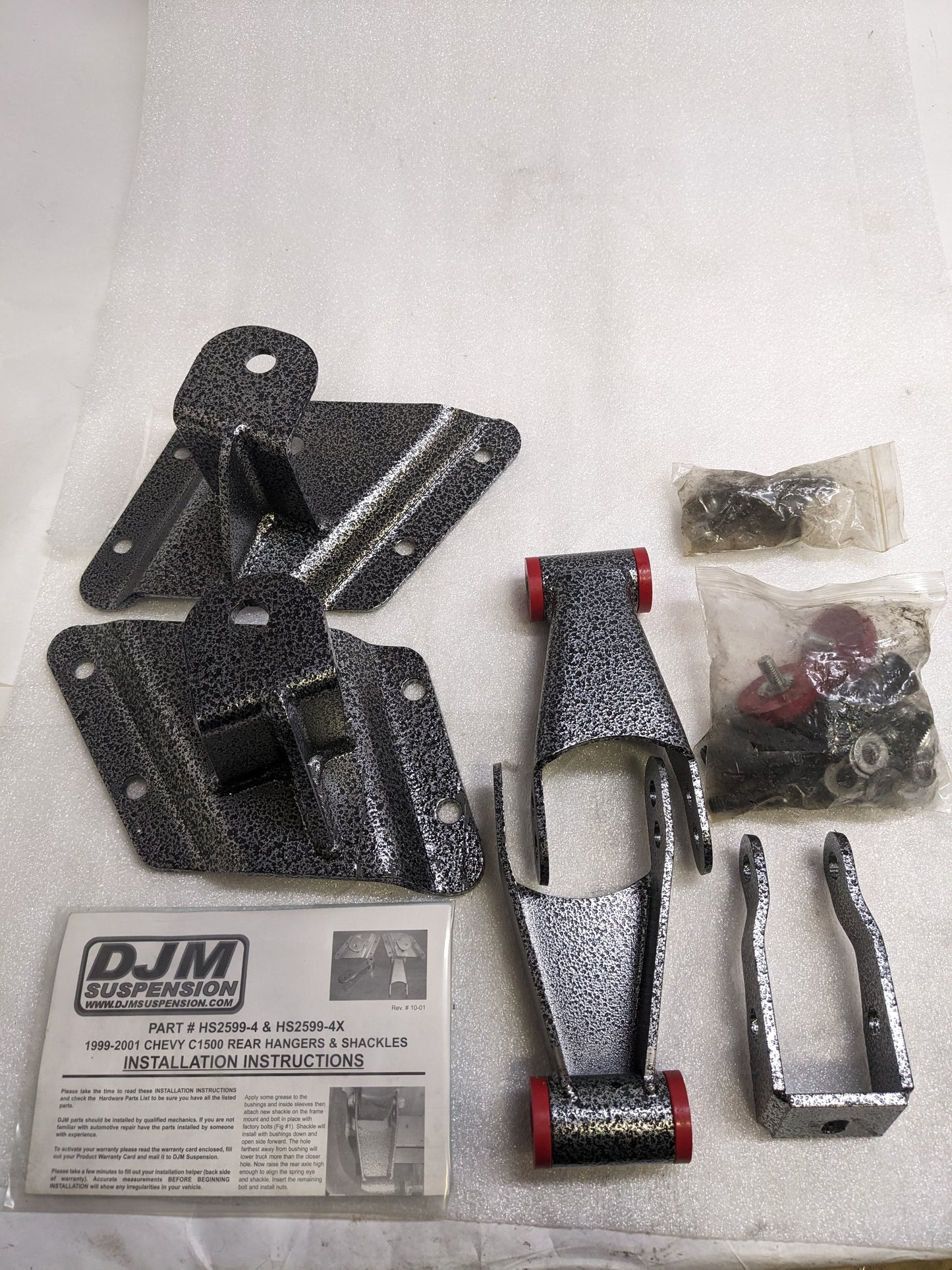 DJM SUSPENSION HS2599-4 LEAF SPRING SHACKLES AND HANGERS KIT FOR 1999-2004 CHEVY 1500 4INCH NEW SR