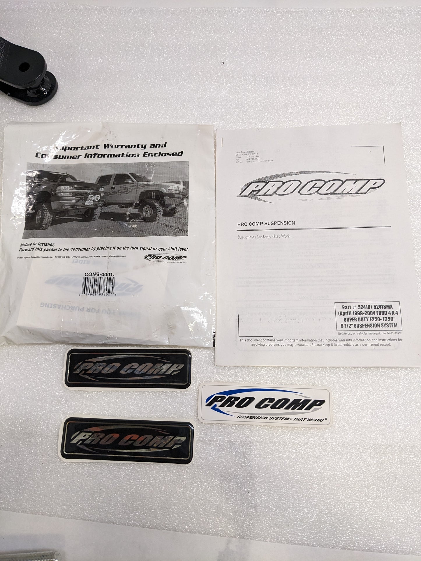 PRO COMP 52418/52418MX SUSPENSION SYSTEM FOR 1999-2004 FORD 4X4 SUPER DUTY F250-F350 6 1/2" NEW SR