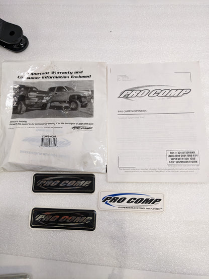 PRO COMP 52418/52418MX SUSPENSION SYSTEM FOR 1999-2004 FORD 4X4 SUPER DUTY F250-F350 6 1/2" NEW SR