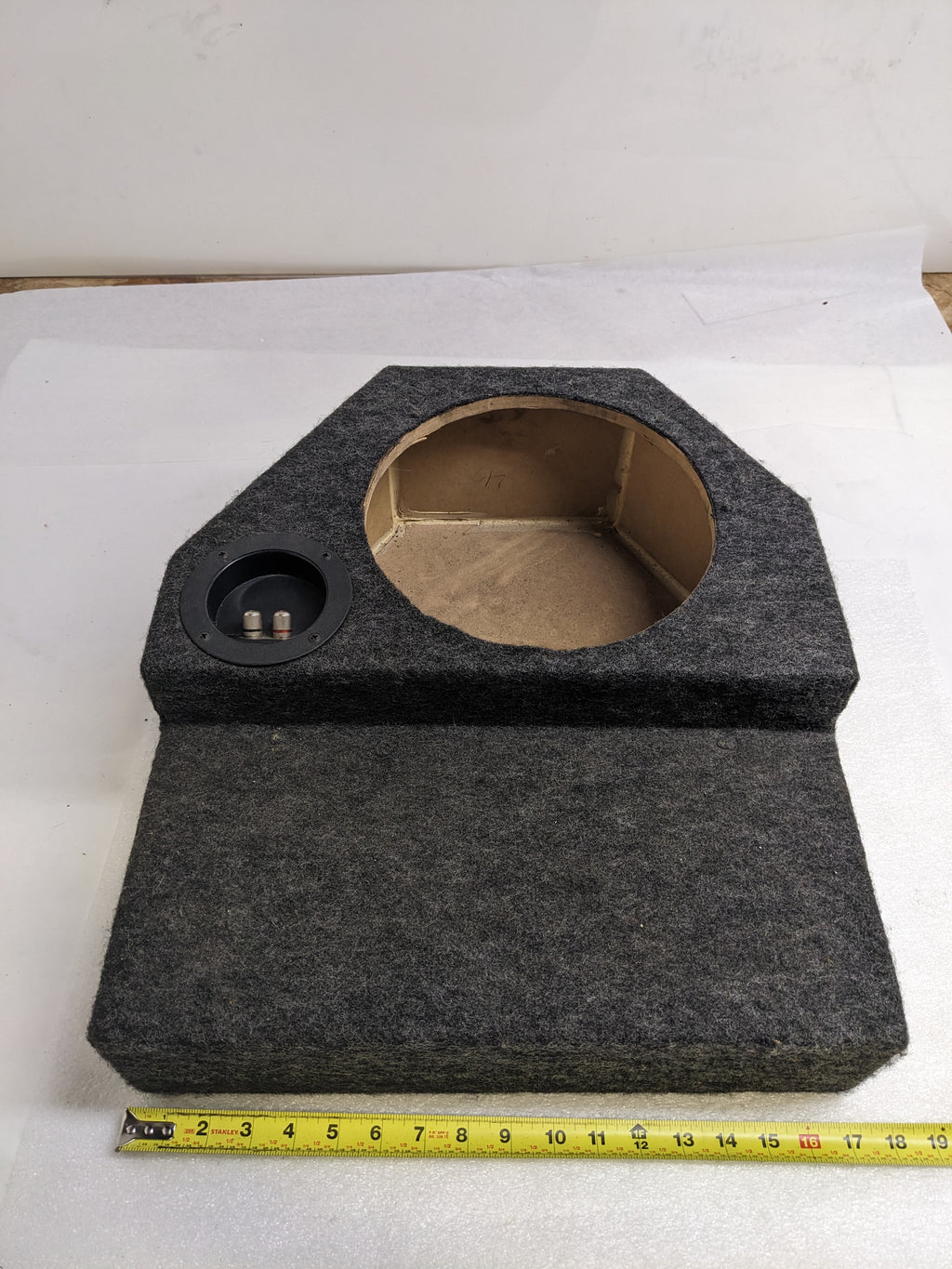 PORSCHE SUBWOOFER BOX 9-1/2" OPENING 0.5" THICK FOR 928 1977-2005 USED R23