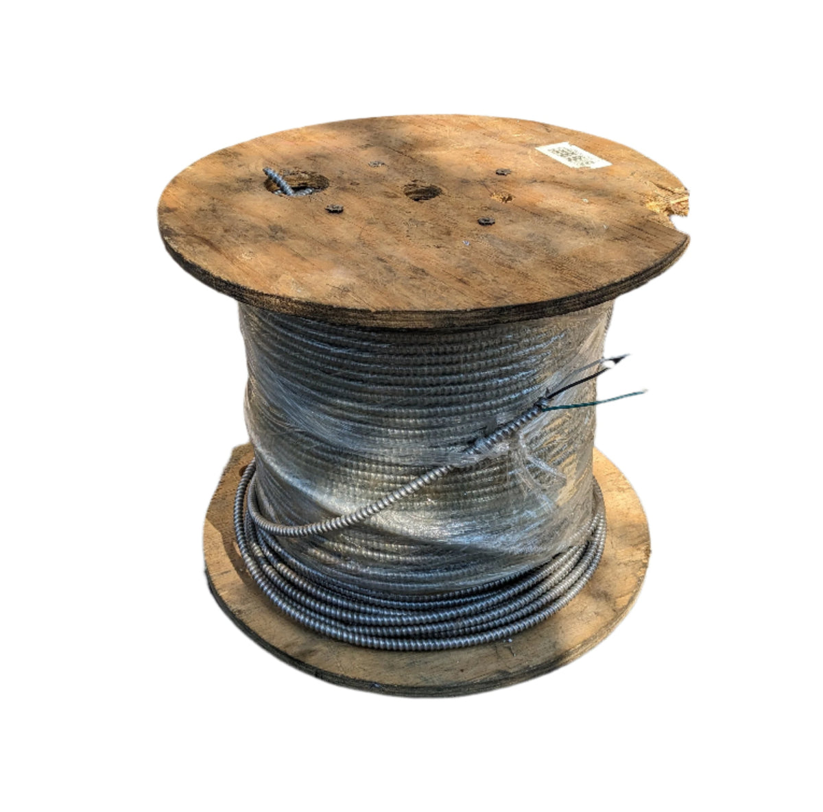 SOUTHWIRE 69114702 12/2 STRANDED CU BLCK/WHT/GRN AIA MC 600V 1000FT ARMORLITE CABLE