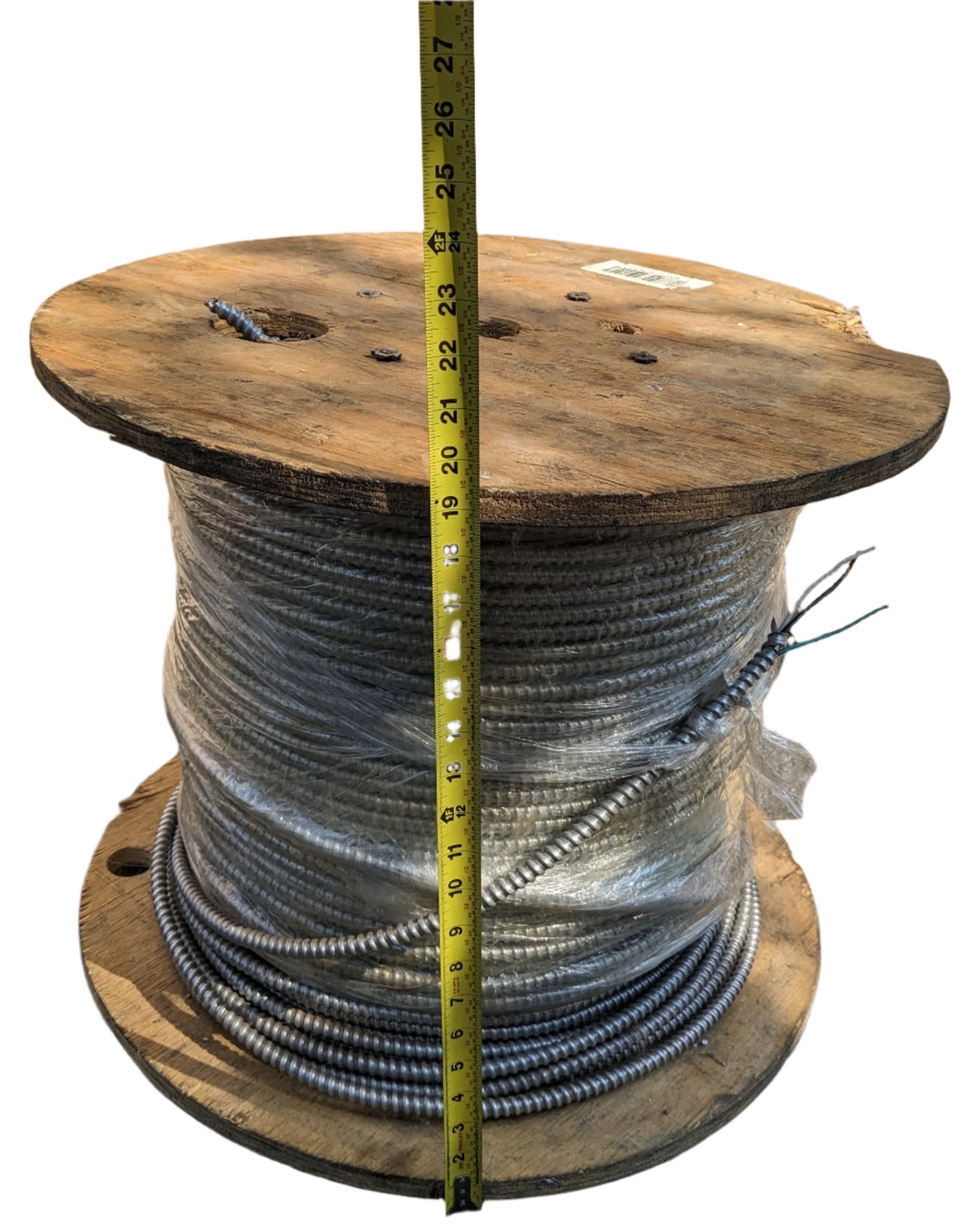 SOUTHWIRE 69114702 12/2 STRANDED CU BLCK/WHT/GRN AIA MC 600V 1000FT ARMORLITE CABLE