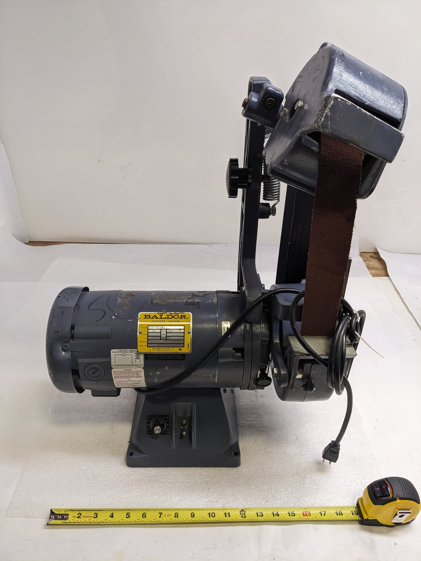 BALDOR 248-151AS INDUSTRIAL ADJUSTABLE SPEED BELT SANDER 1.5HP 1PH 115V NEW R30