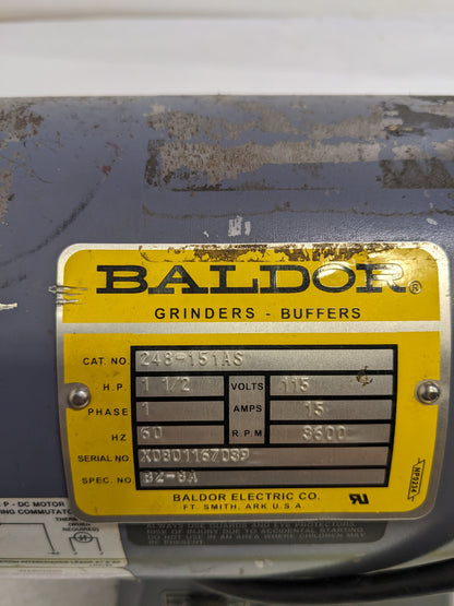 BALDOR 248-151AS INDUSTRIAL ADJUSTABLE SPEED BELT SANDER 1.5HP 1PH 115V NEW R30