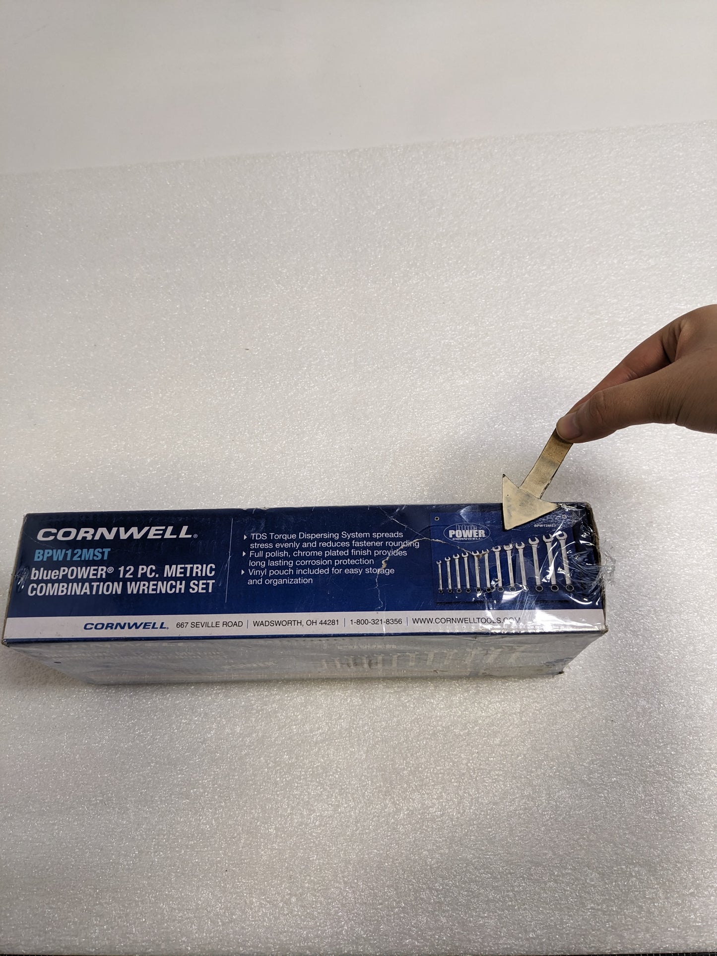 CORNWELL BPW12MST 12 PIECE BLUEPOWER METRIC COMBINATION WRENCH SET NEW R22