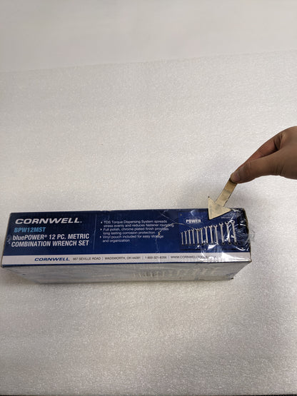 CORNWELL BPW12MST 12 PIECE BLUEPOWER METRIC COMBINATION WRENCH SET NEW R22